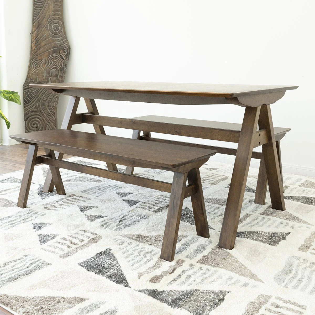 Lena Dining set with 2 Benches