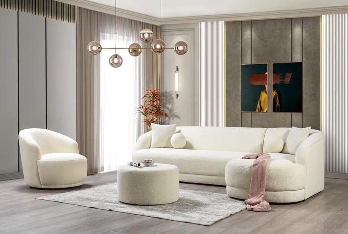 Bella Ivory Boucle RAF Sectional