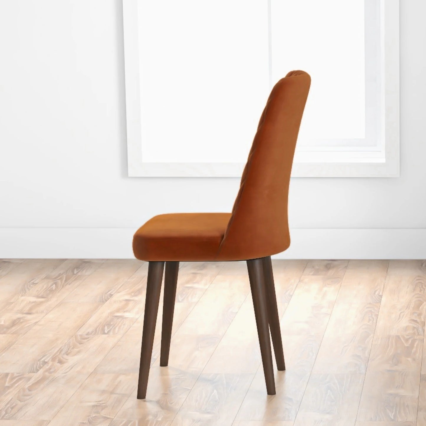 Evette Modern Burnt Orange Dining Chair