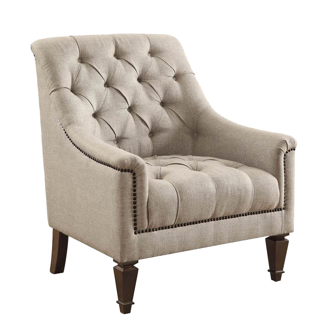 Avonlea Upholstered Tufted Living Room Set Grey - 505641-S3