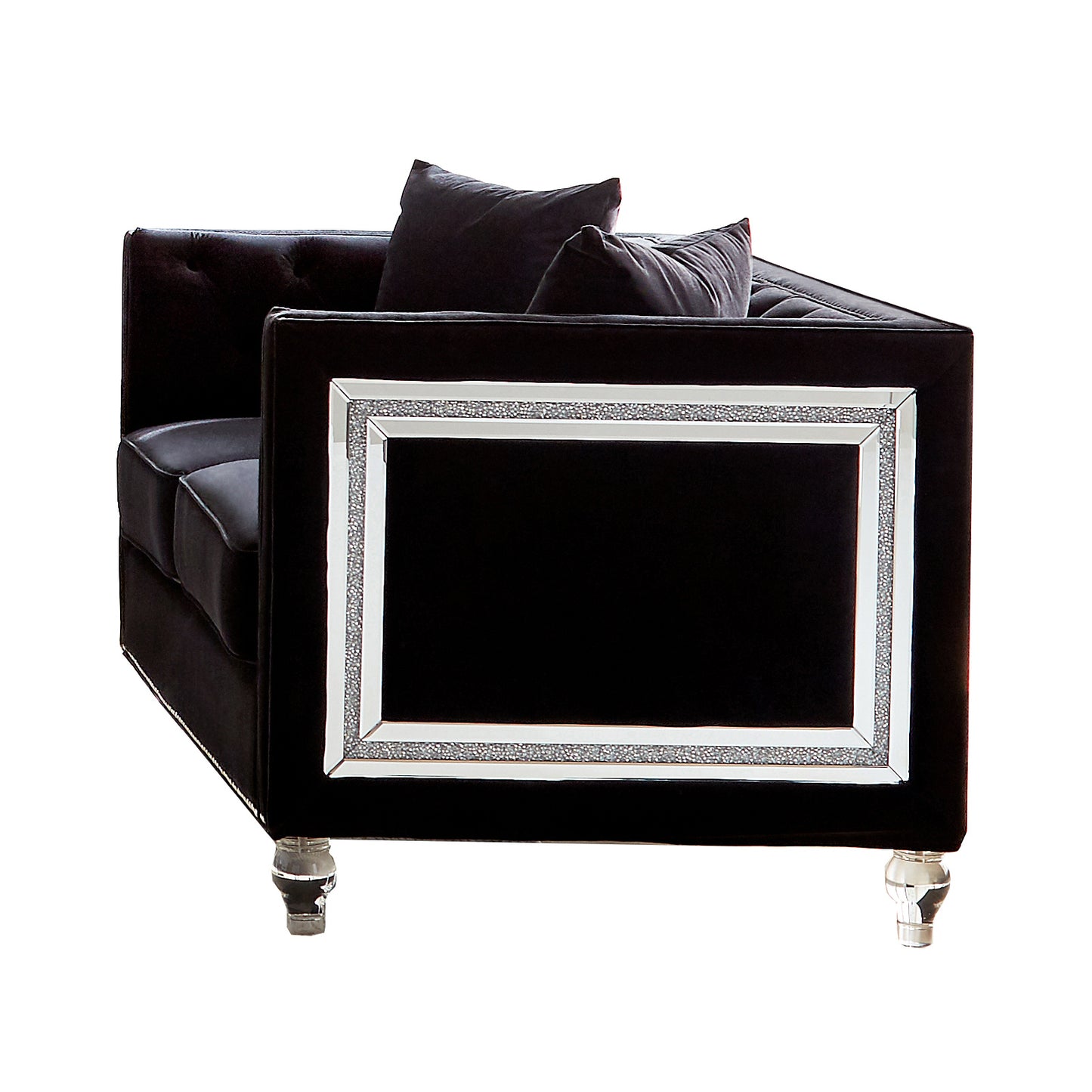 Delilah Upholstered Living Room Set Black - 509361-S3