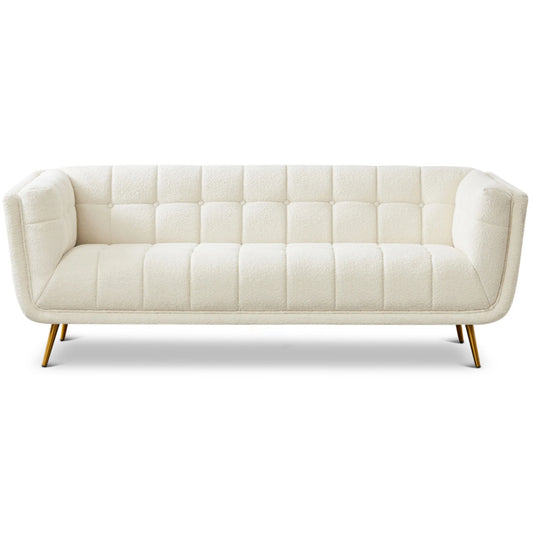 Kano Sofa (Large - Beige Boucle with Metal Feet)