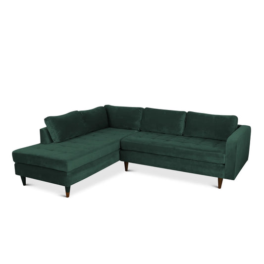Minnesota Sectional Sofa (Green - Left Facing Chaise)