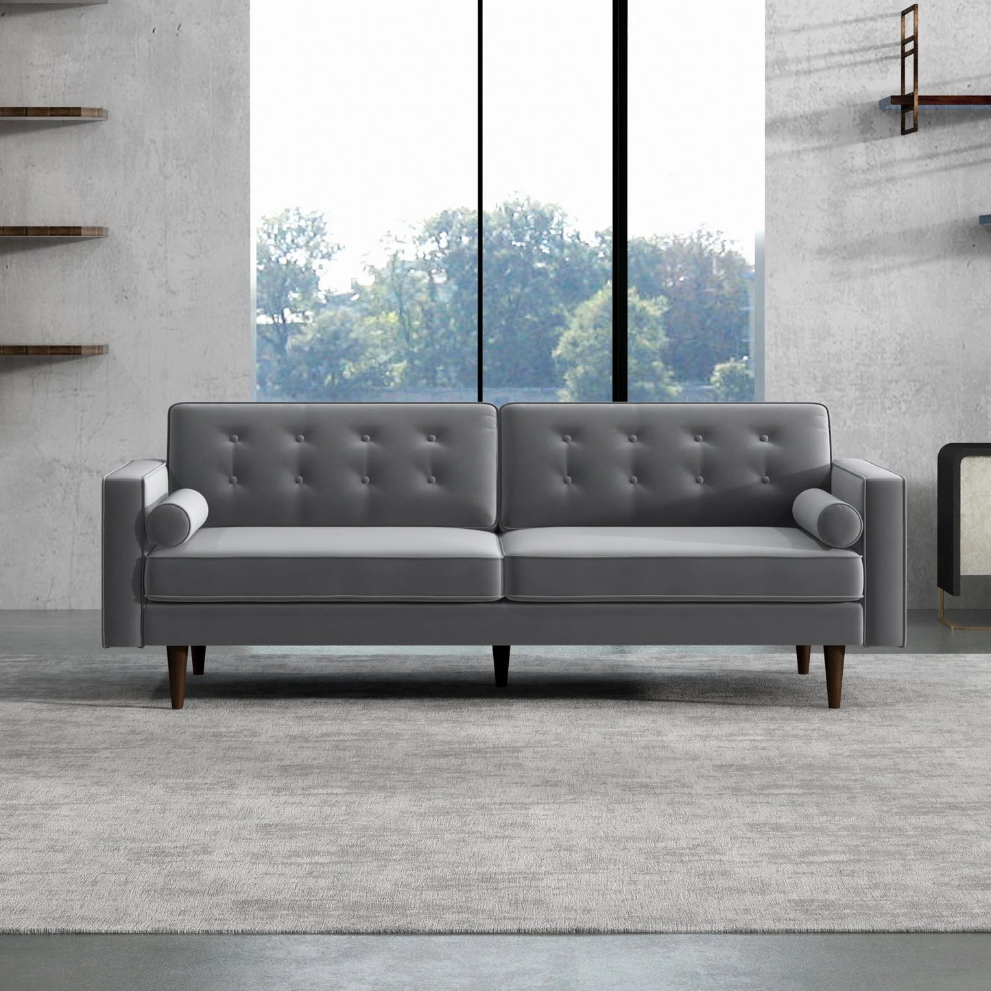 Kirby Sofa (Gray Velvet)