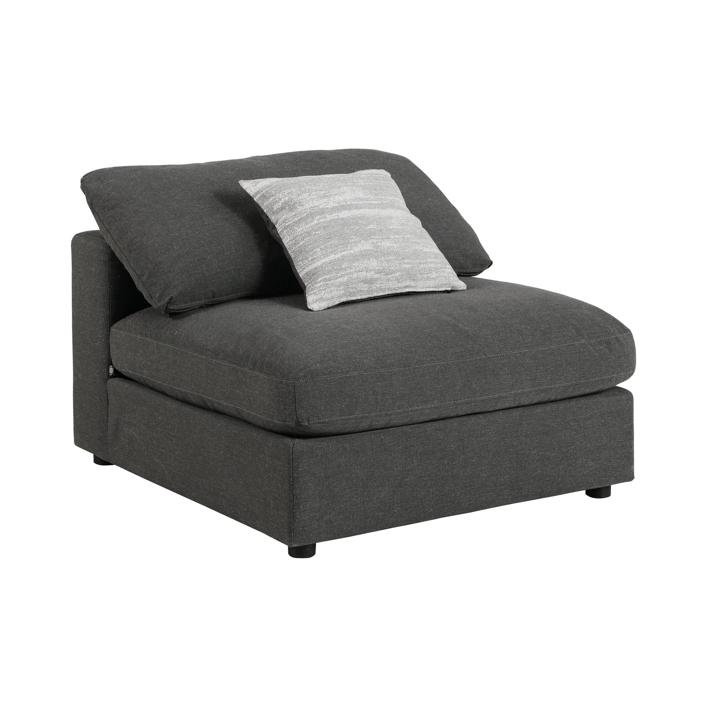 6-Piece Upholstered Modular Sectional Charcoal - 551324
