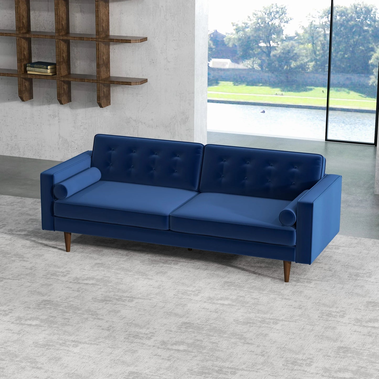 Kirby Sofa (Blue Velvet)