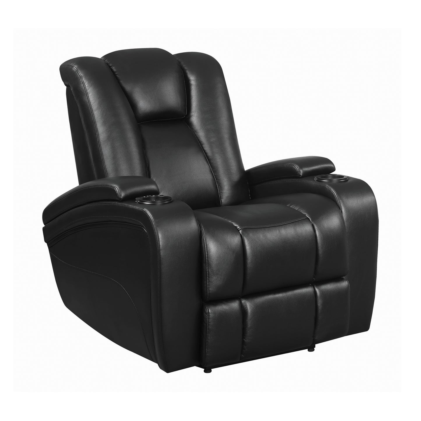 Delange Upholstered Tufted Living Room Set Black - 601741P-S3