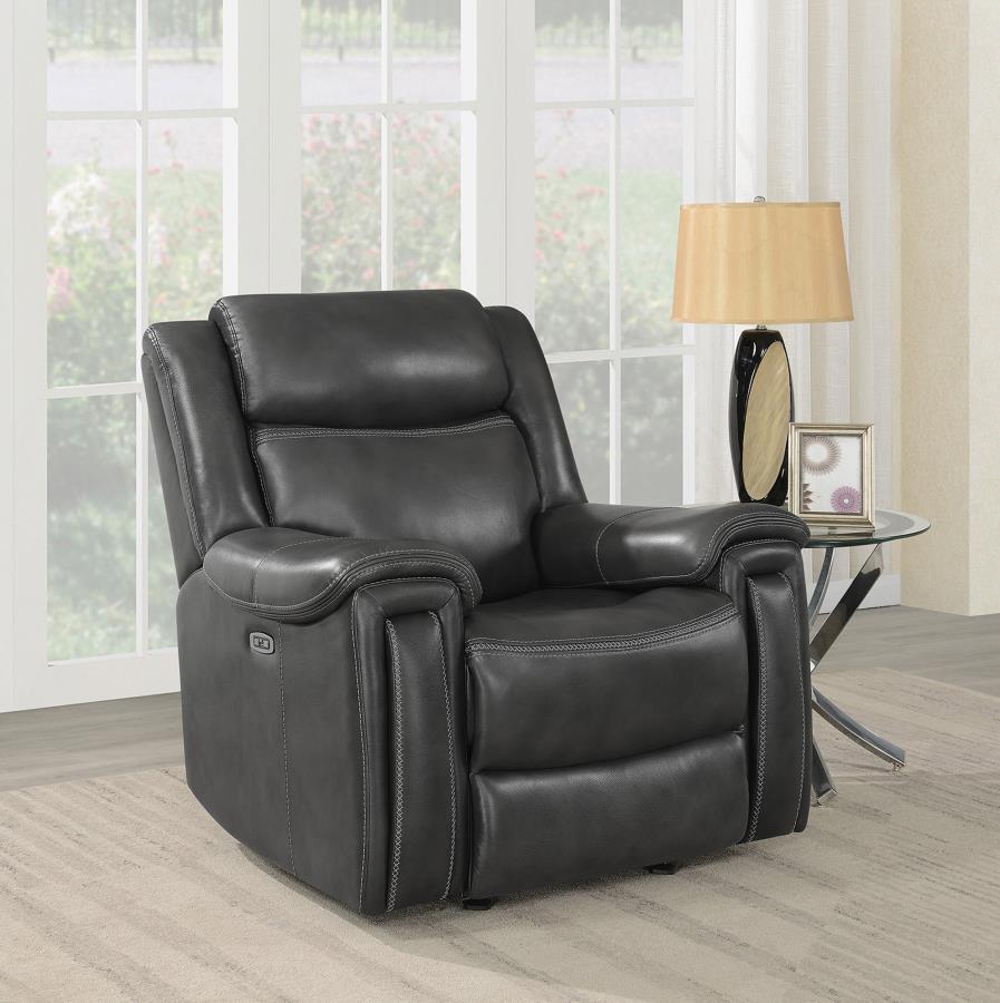 Shallowford Upholstered Power^2 Sectional Hand Rubbed Charcoal - 609320PPI