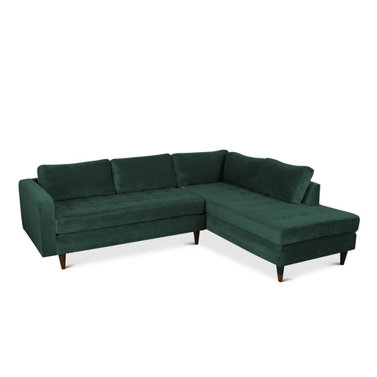 Minnesota Sectional Sofa (Green - Right Facing Chaise)