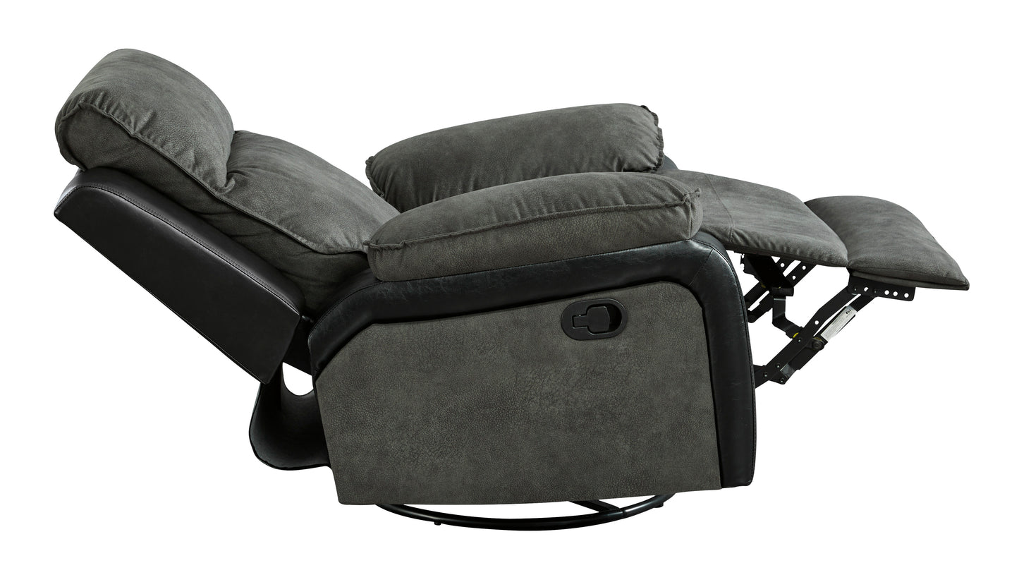 Woodsway Gray Swivel Glider Recliner | 6450461