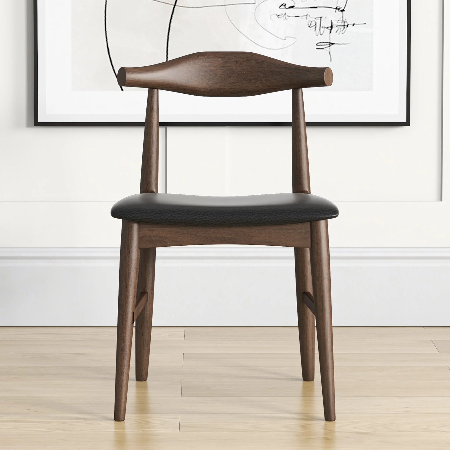 Winston Dining Chair (Black Leather)
