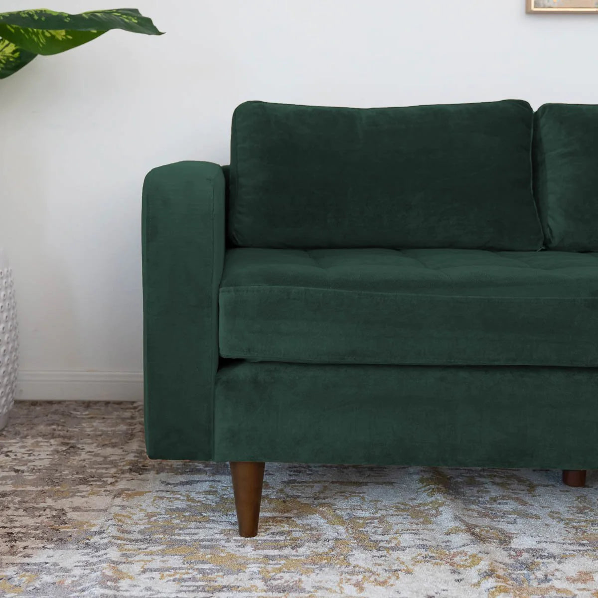 Minnesota Sectional Sofa (Green - Right Facing Chaise)