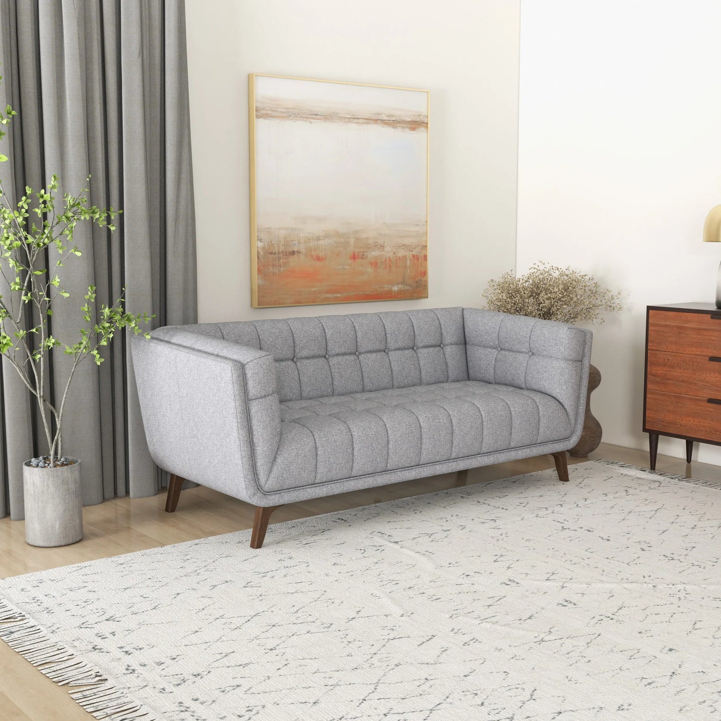Kano Linen Sofa (78" - Light Gray)