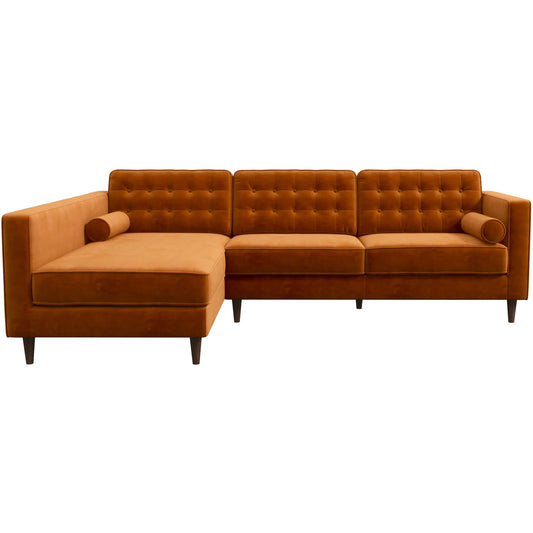 Olson Sectional Sofa (Burnt Orange) Left Chaise
