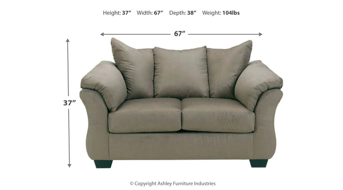 Darcy Cobblestone Loveseat | 7500535