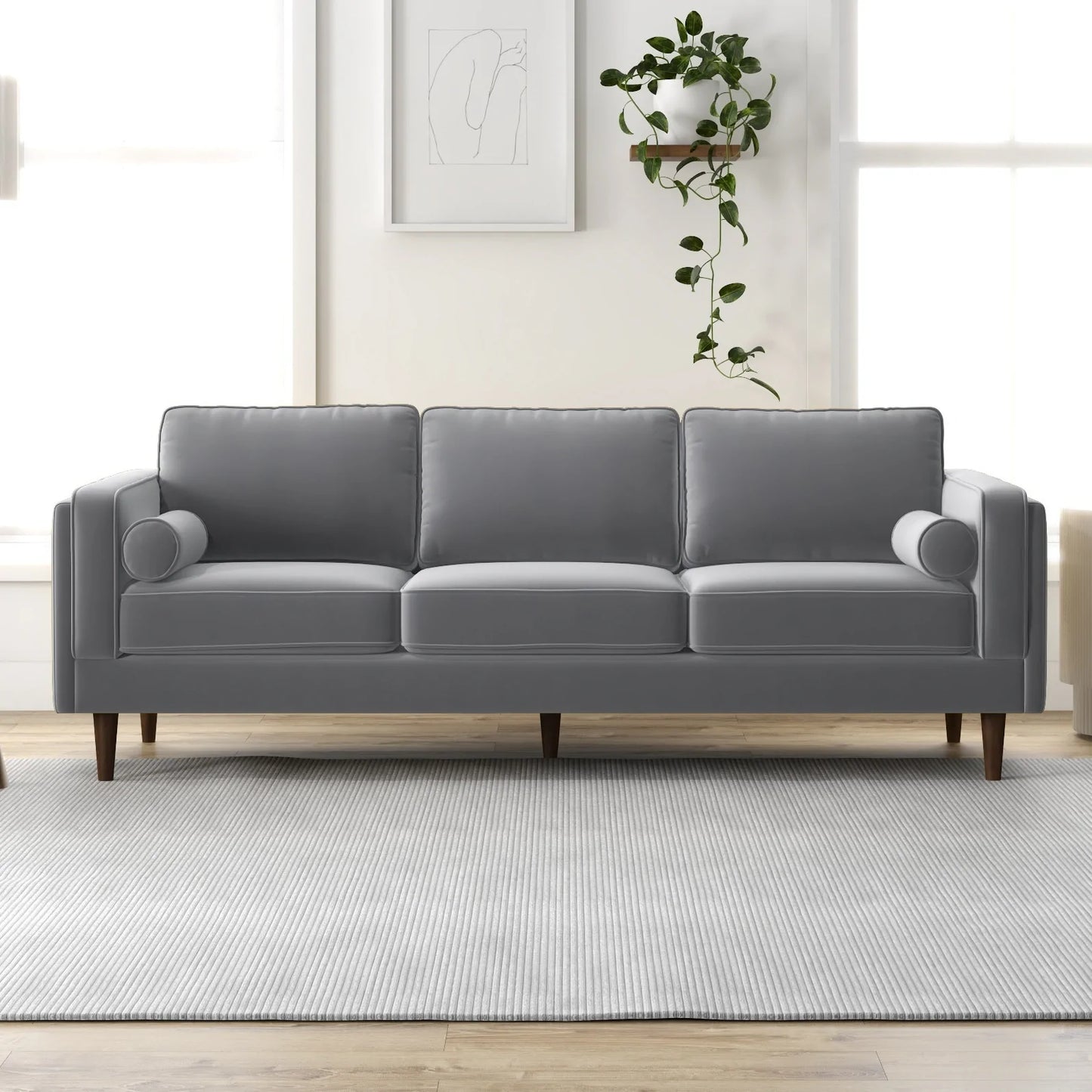 Fordham Sofa (Grey Velvet)