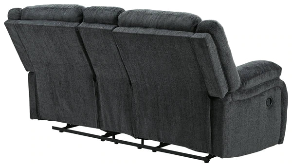 Draycoll Slate Reclining Loveseat with Console | 7650494