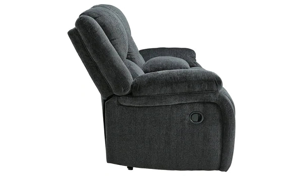 Draycoll Slate Reclining Loveseat with Console | 7650494