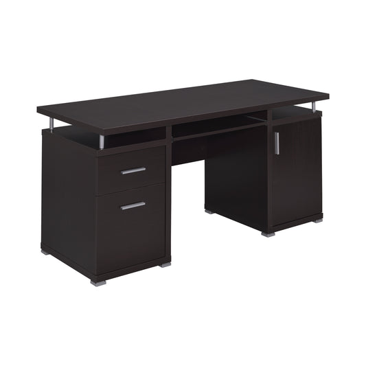 Tracy 2-Drawer Computer Desk Cappuccino -  800107