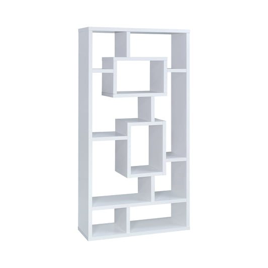 Howie 10-Shelf Bookcase White - 800157