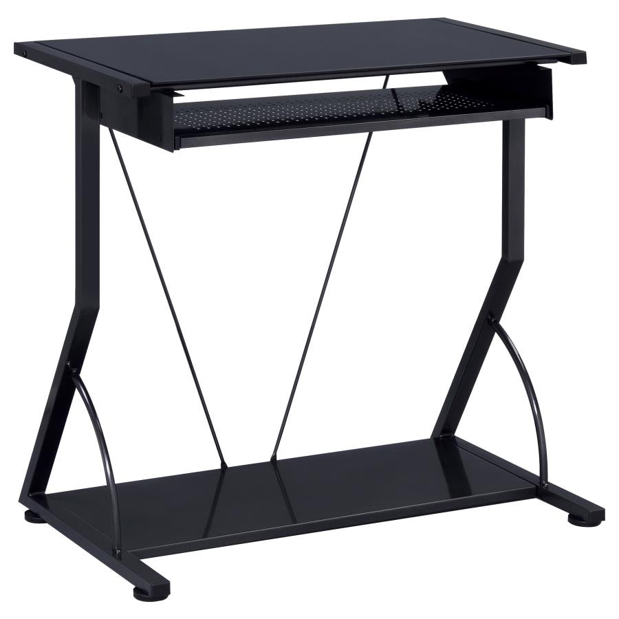 Alastair Computer Desk with Keyboard Tray Black - 800217