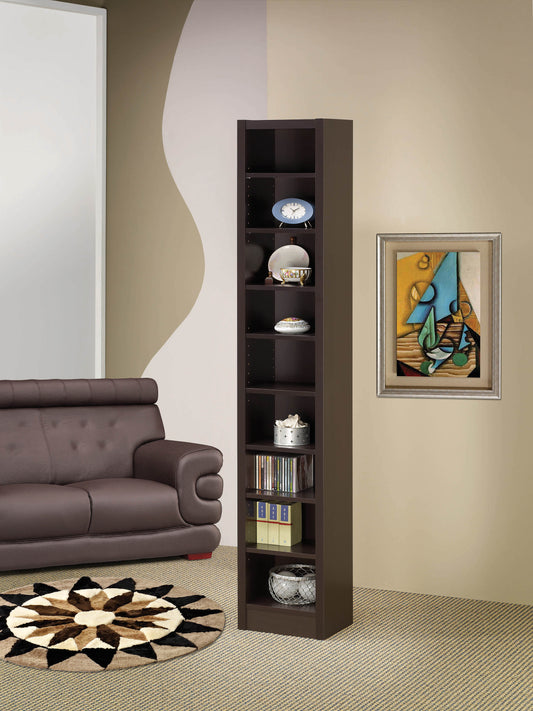 Rectangular Bookcase With 2 Fixed Shelves Cappuccino - 800285