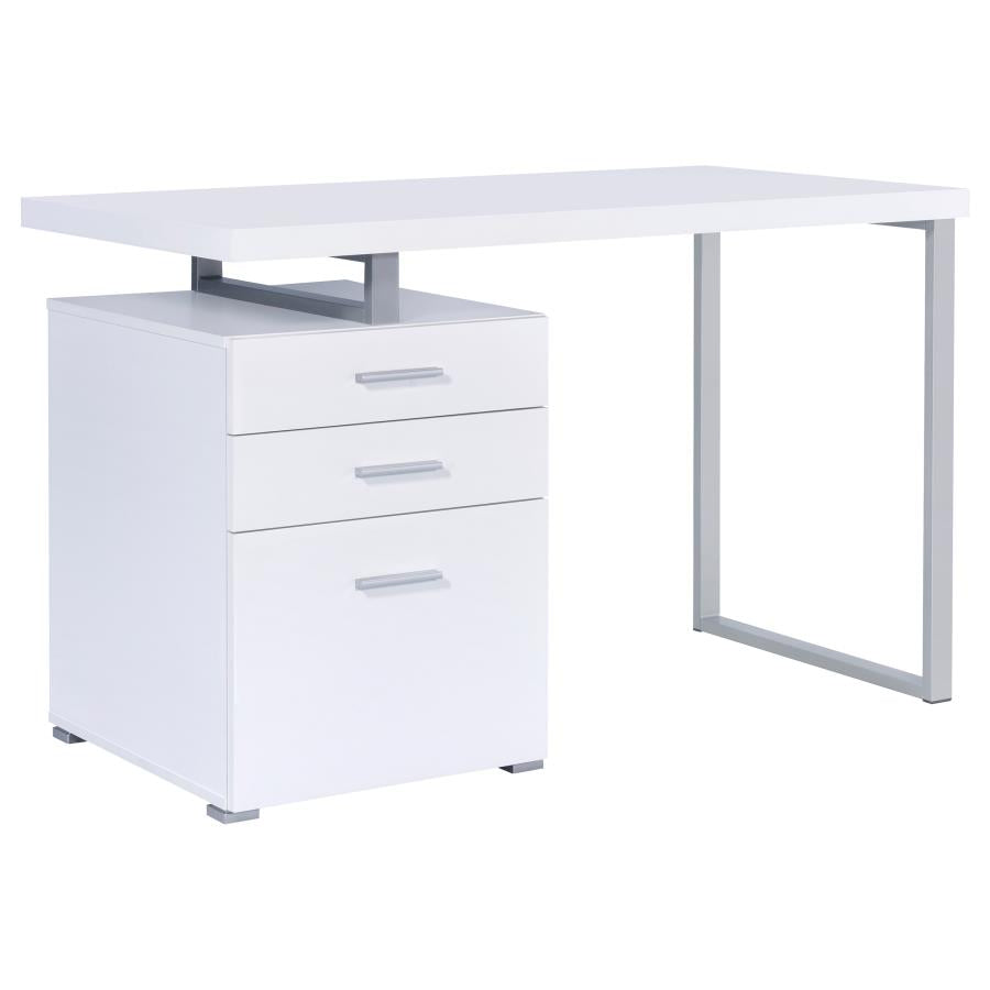 Brennan 3-drawer Office Desk White - 800325