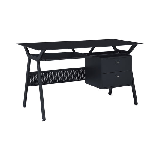 Weaving 2-Drawer Computer Desk Black - 800436