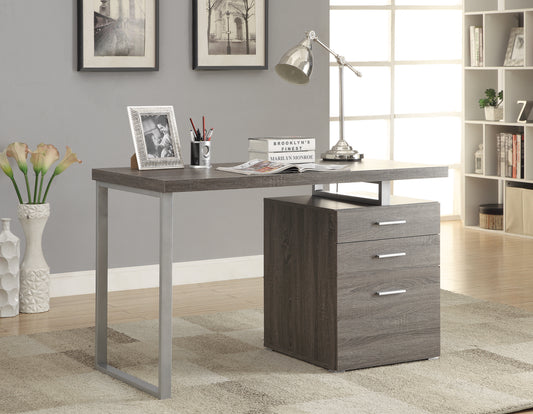 3-drawer Brennan Office Desk Weathered Grey - 800520