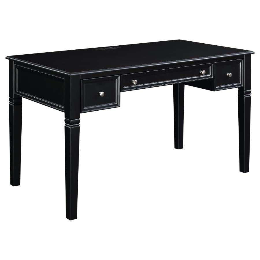 Constance Writing Desk with Power Outlet Black - 800913