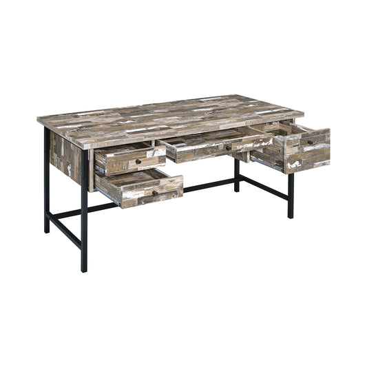 Kemper 4-Drawer Writing Desk Salvaged Cabin - 	801235