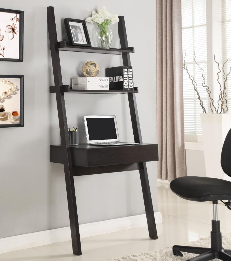 Colella 2-Shelf Writing Ladder Desk Cappuccino - 801373