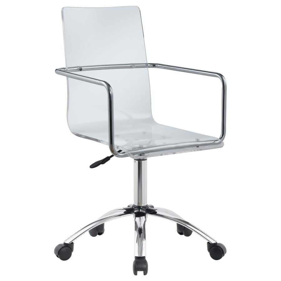 Amaturo Office Chair with Casters Clear and Chrome - 801436