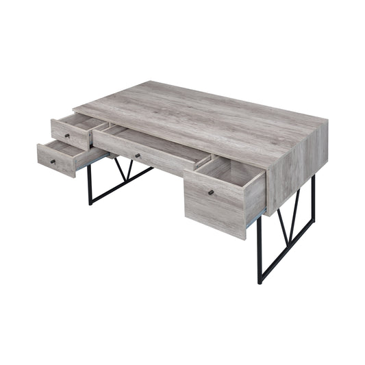 Analiese 4-Drawer Writing Desk Grey Driftwood - 801999