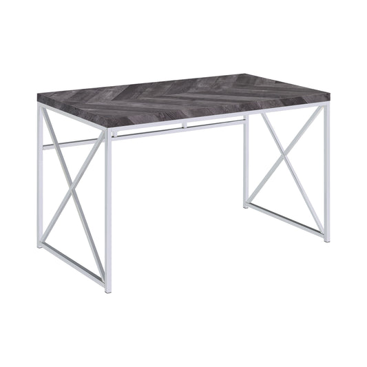 Grimma Writing Desk Rustic Grey Herringbone - 802611