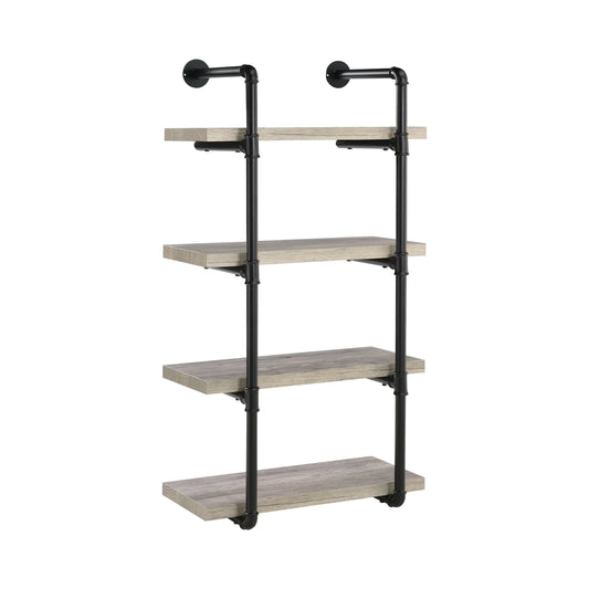 Elmcrest 24-Inch Wall Shelf Black And Grey Driftwood - 804416
