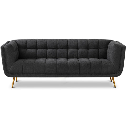 Kano Sofa (Large - Dark Grey Boucle with Metal Feet)V