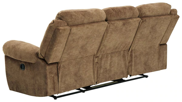 Huddle-Up Nutmeg Reclining Sofa with Drop Down Table | 8230489