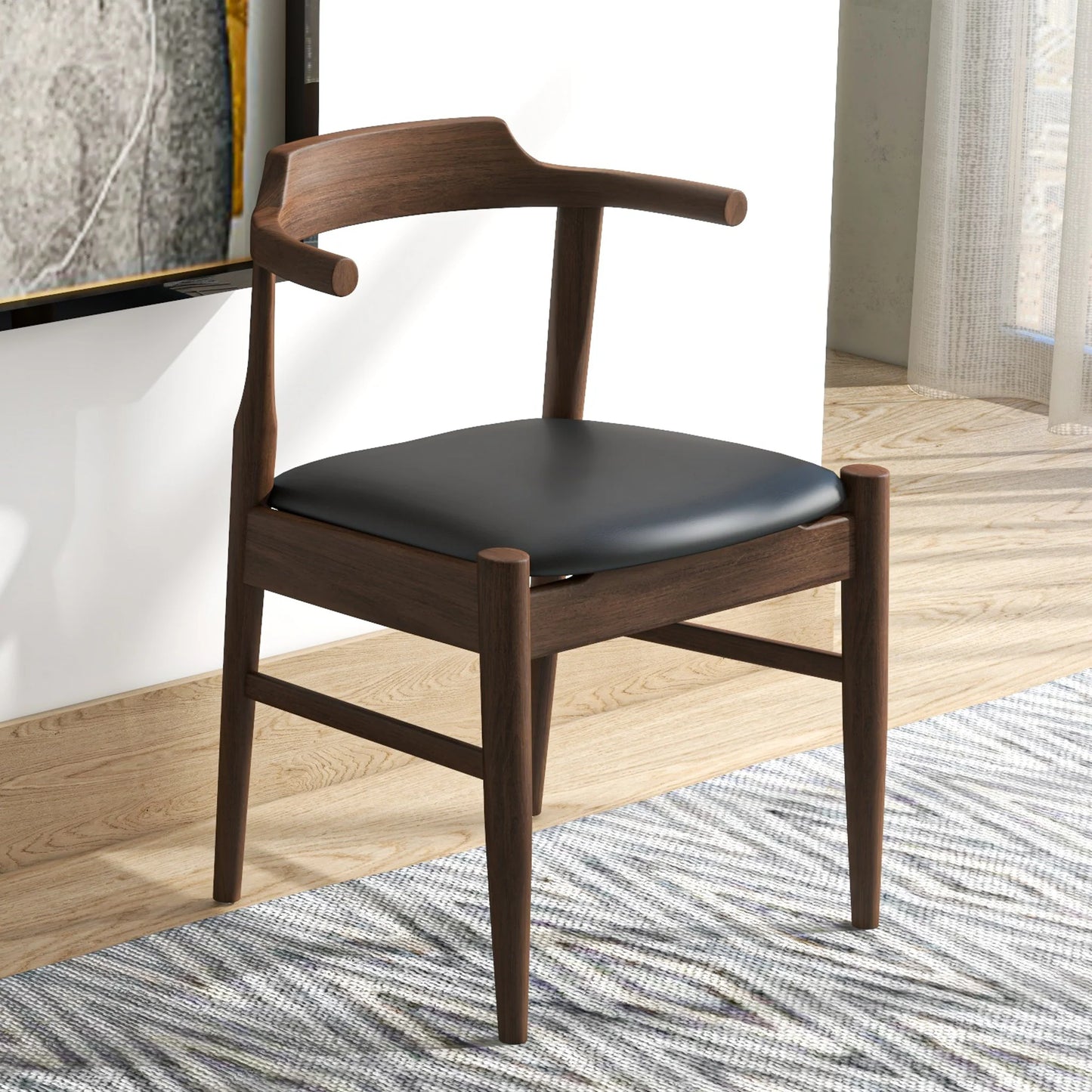 Zola Dining Chair (Black Leather)