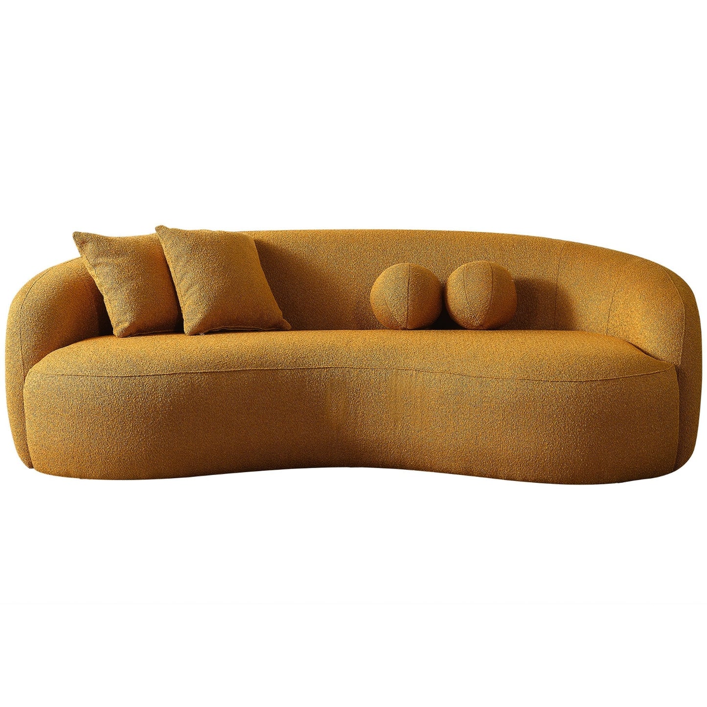 Blair Curvy Boucle Couch (Gold)
