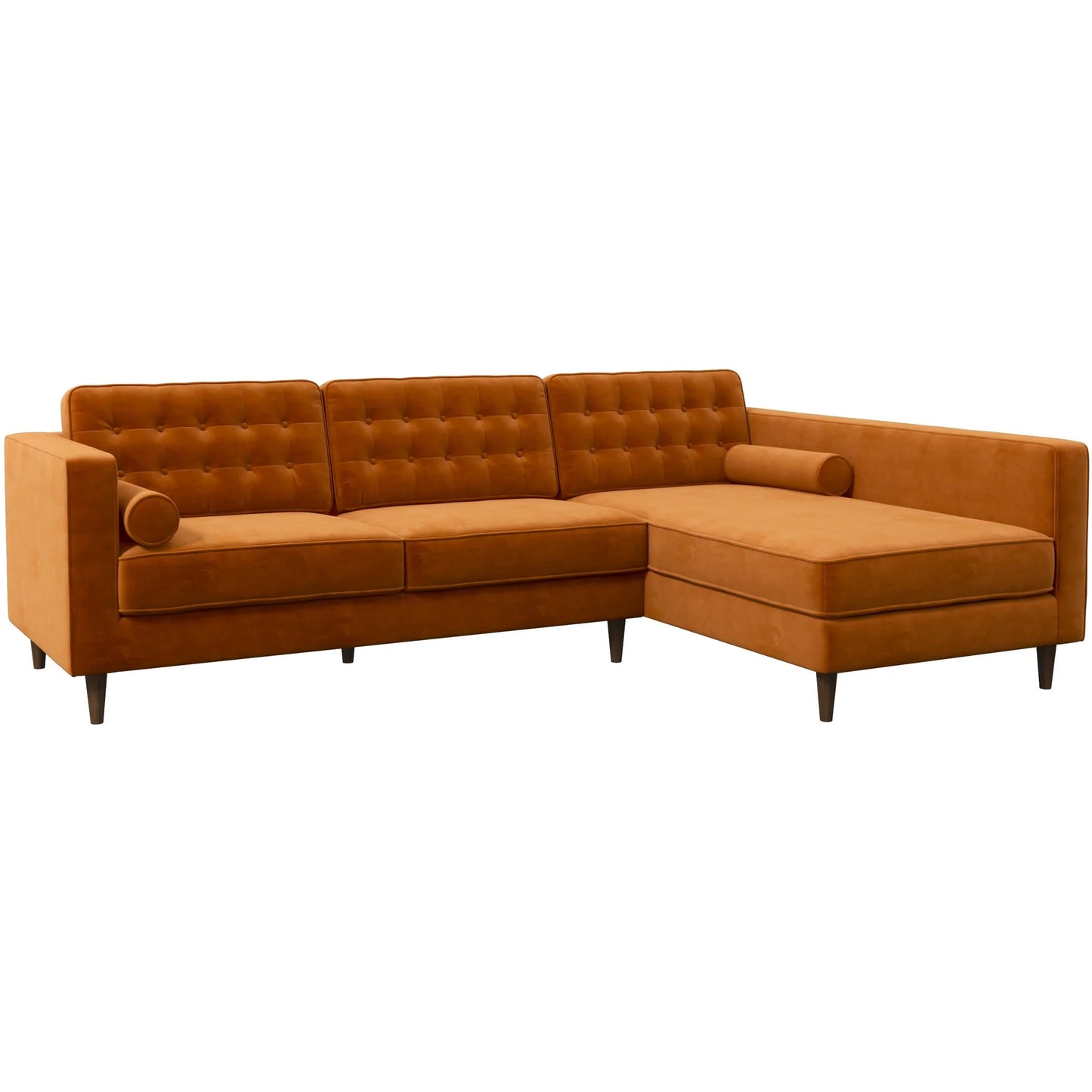 Olson Sectional Sofa (Burnt Orange) Right Chaise