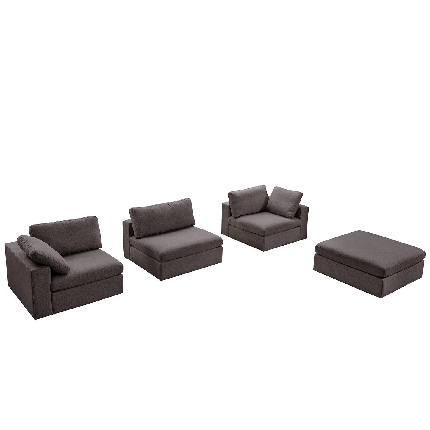 Texas Modular Corner Sectional Modern Sofa Dark Gray