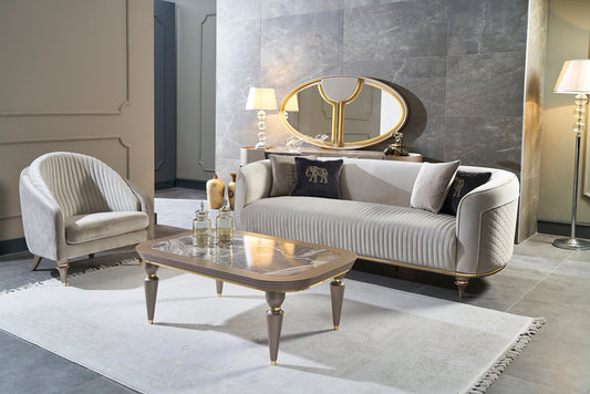 Ariya Gold Sofa Set