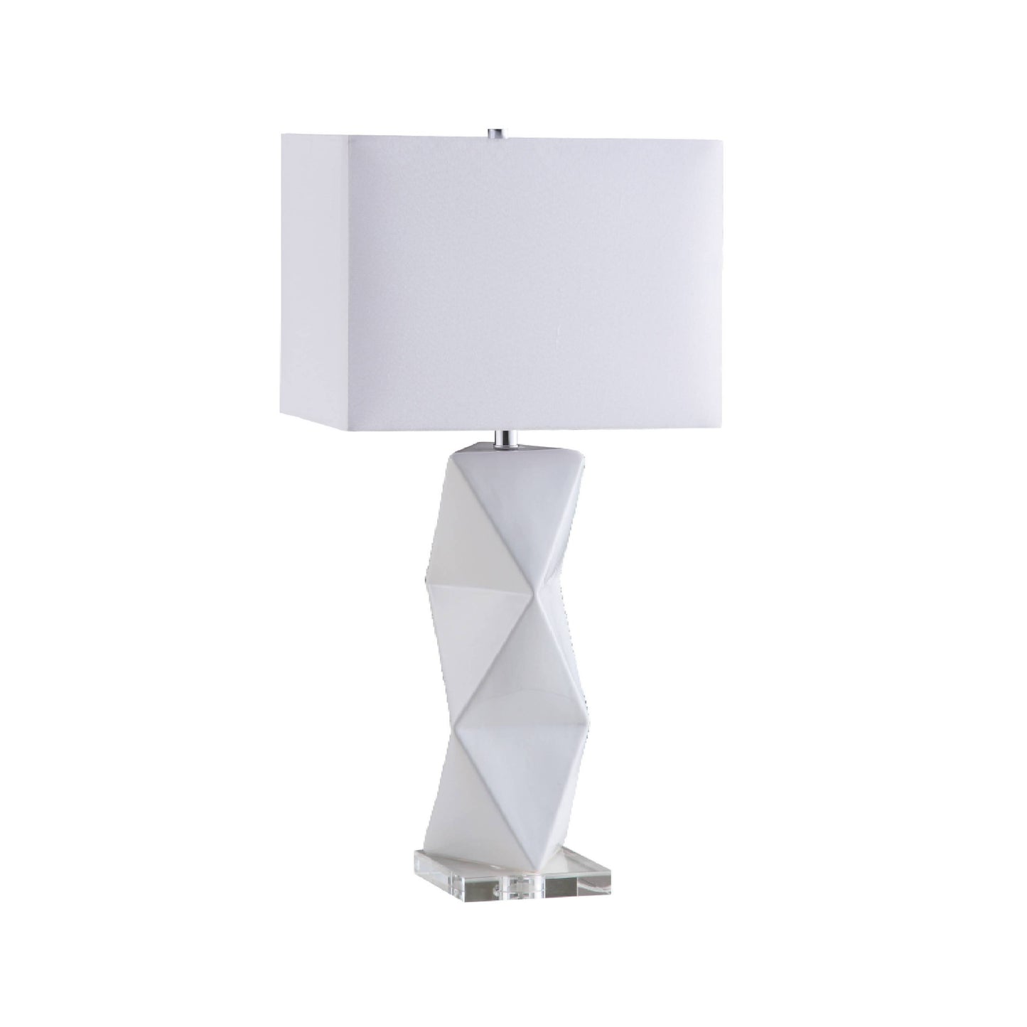 Geometric Ceramic Base Table Lamp White - 902937