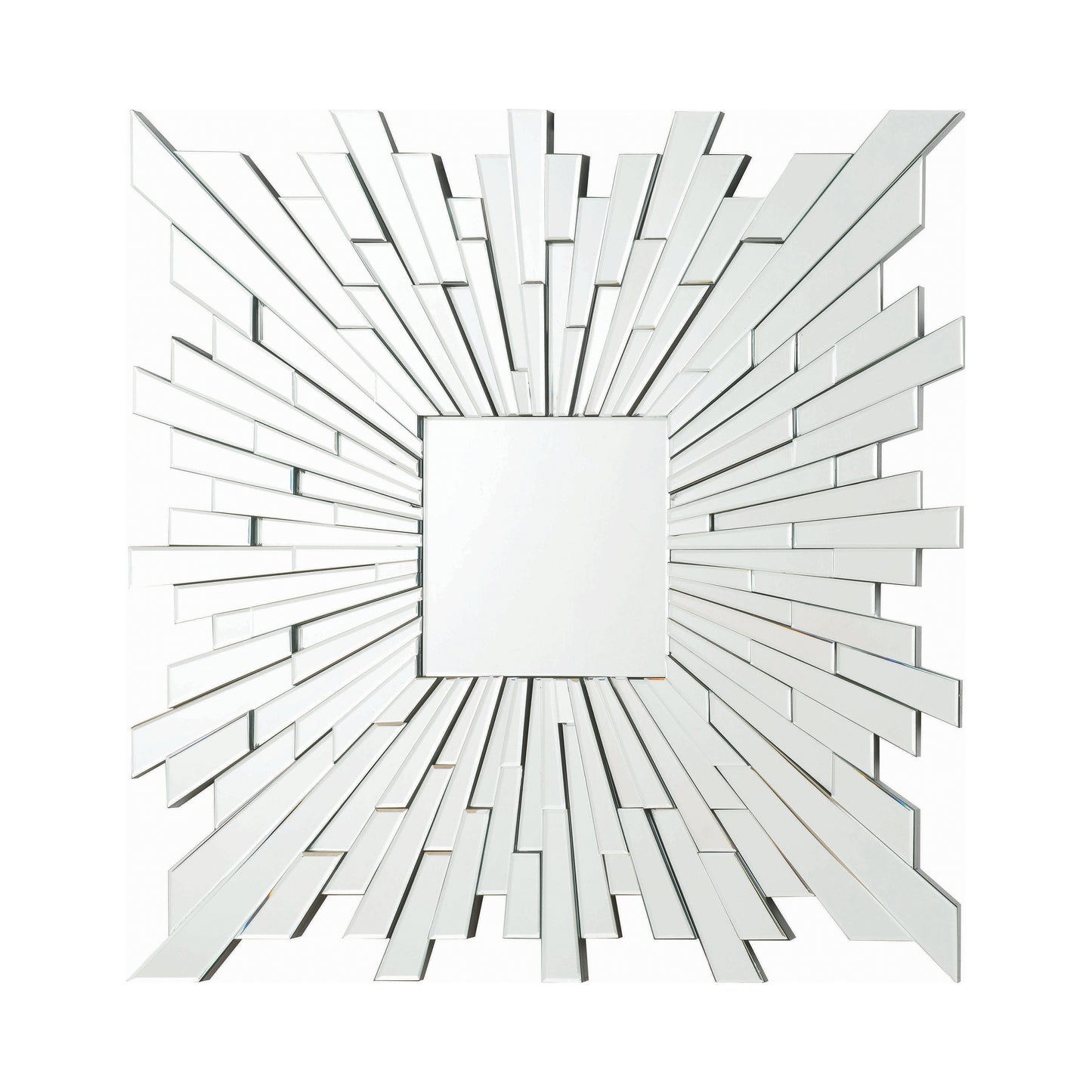 Square Sunburst Wall Mirror Silver - 901785
