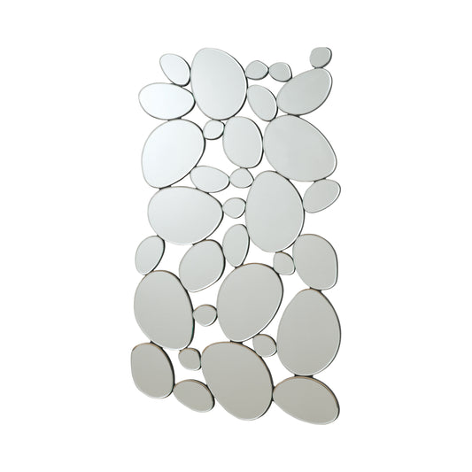 Pebble-Shaped Decorative Mirror Silver - 901791
