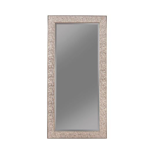 Rectangular Floor Mirror Silver Sparkle - 901997