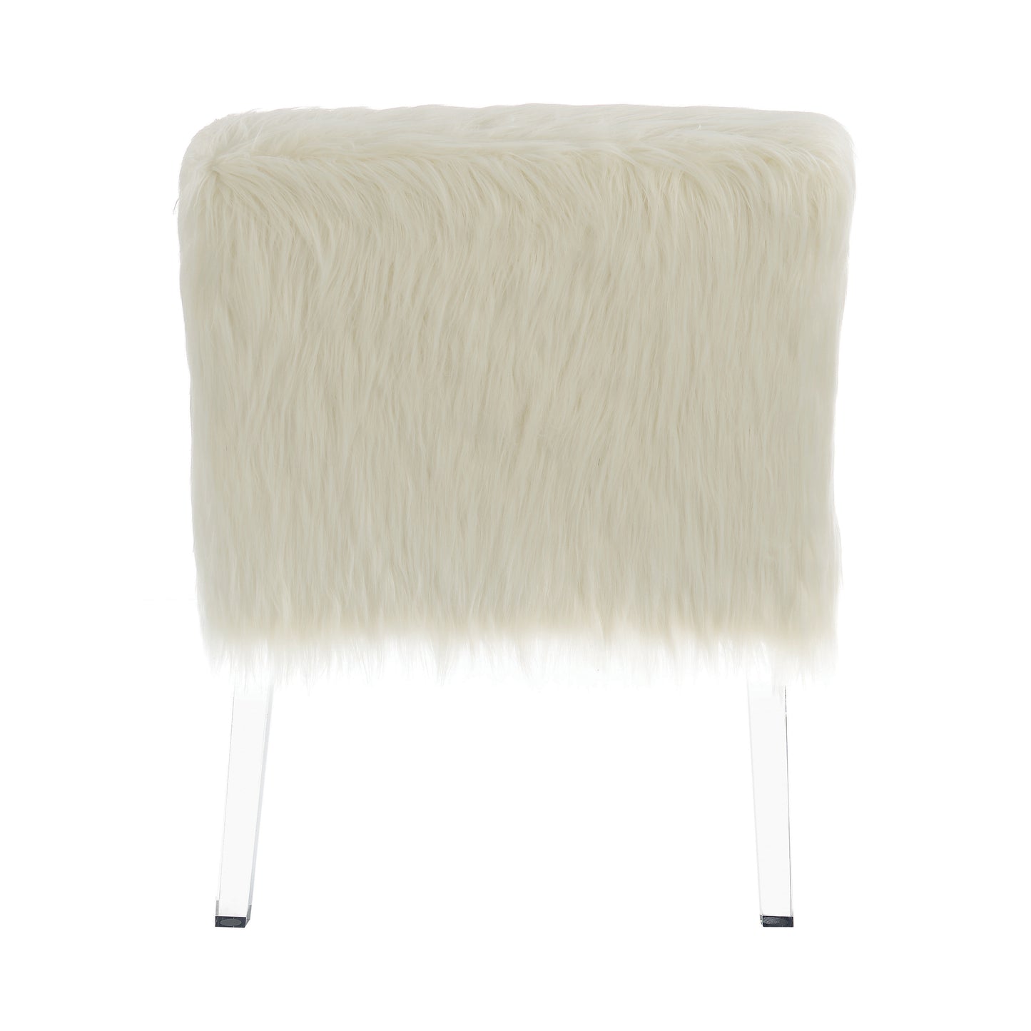 Faux Sheepskin Upholstered Accent Chair White - 904059