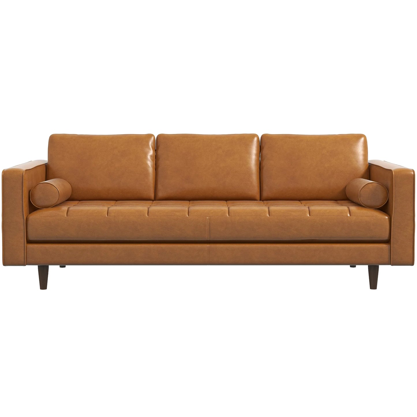 Tessa Leather Sofa (Tan Leather)