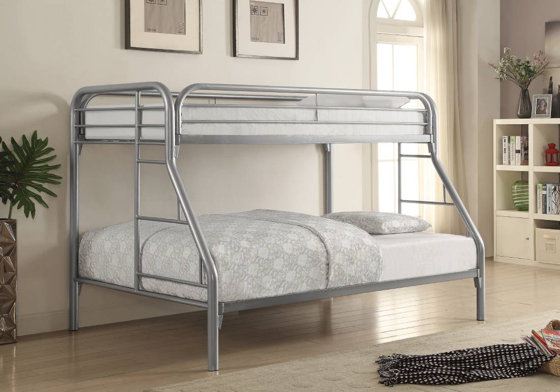 Morgan Twin Over Full Bunk Bed Silver - 2258V